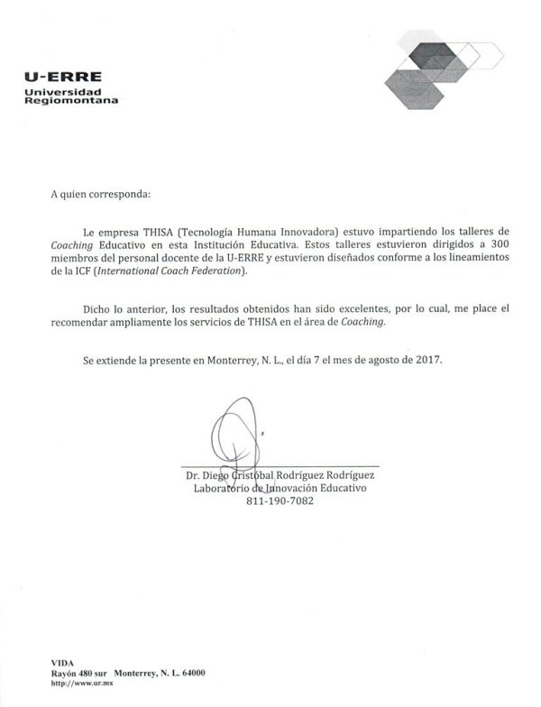 Carta Testimonio U Erre Thisa 5443